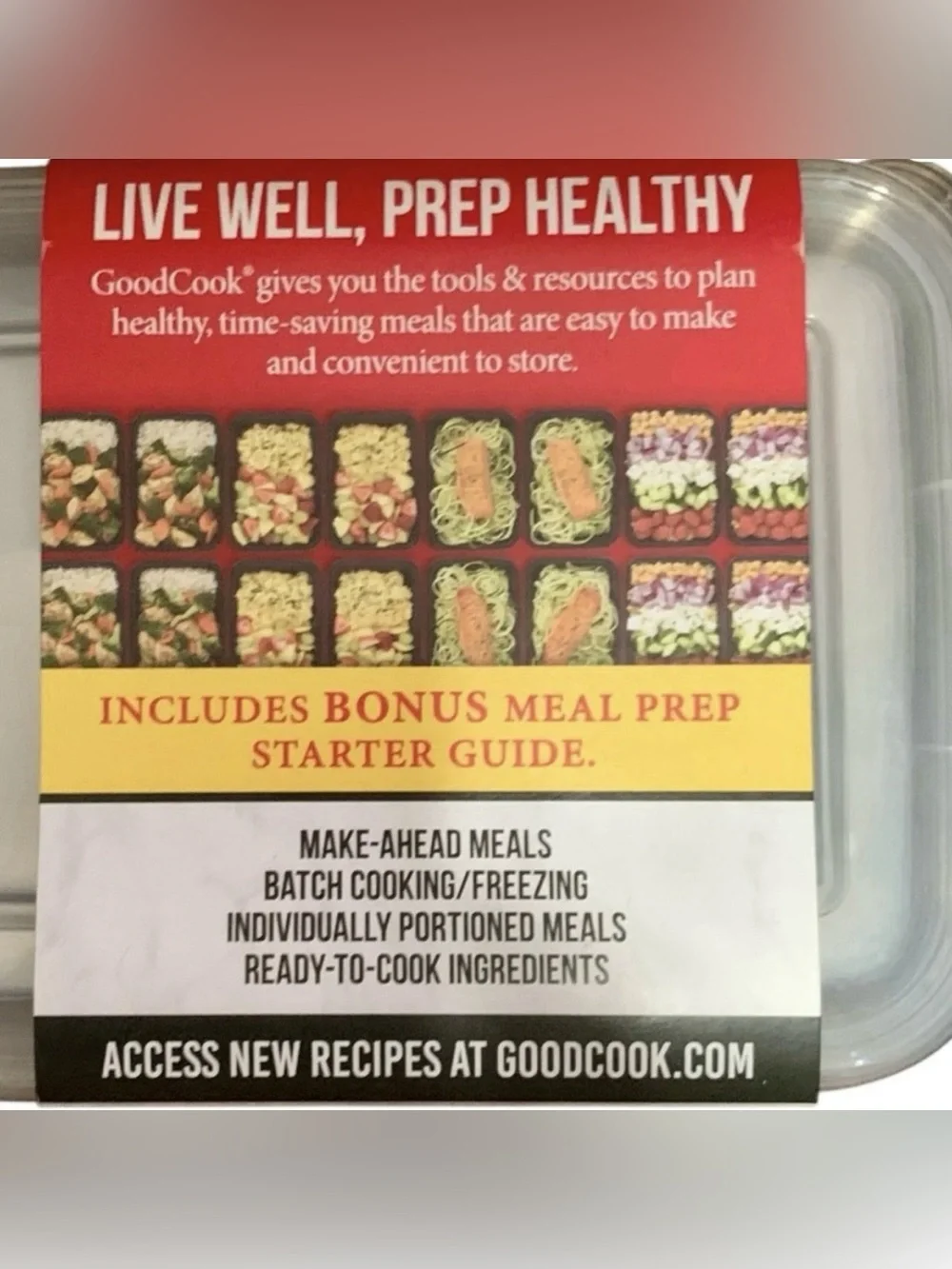 Good Cook Food Storage Black by goodcook 10 Containers Set 4 cups 32 oz GoodCook